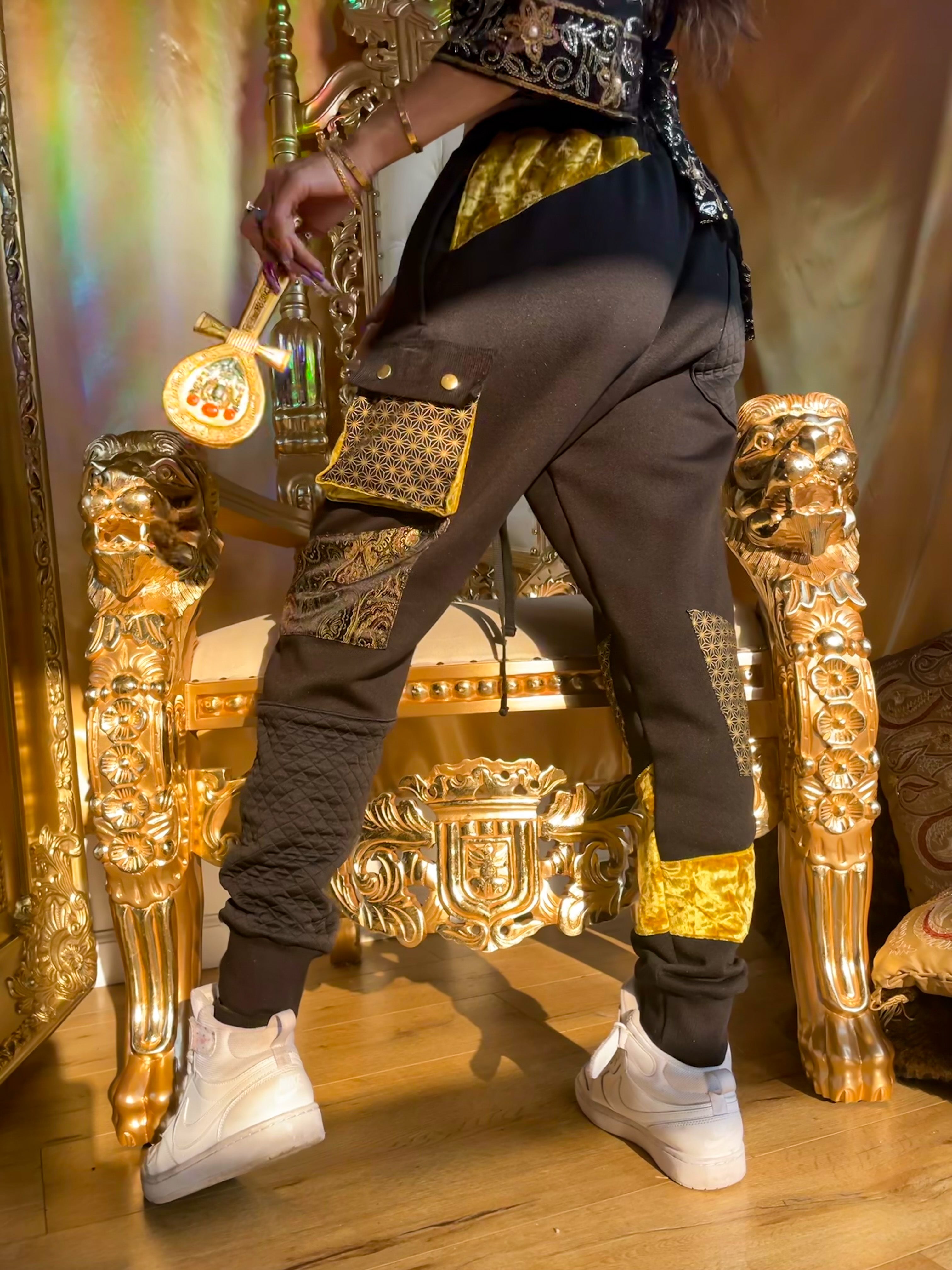 Golden Teacher Patchwork Pants