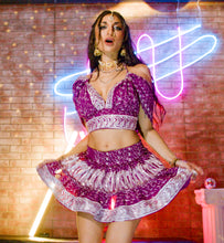 Load image into Gallery viewer, Violet Diamonds Micro Mini Skirt Set
