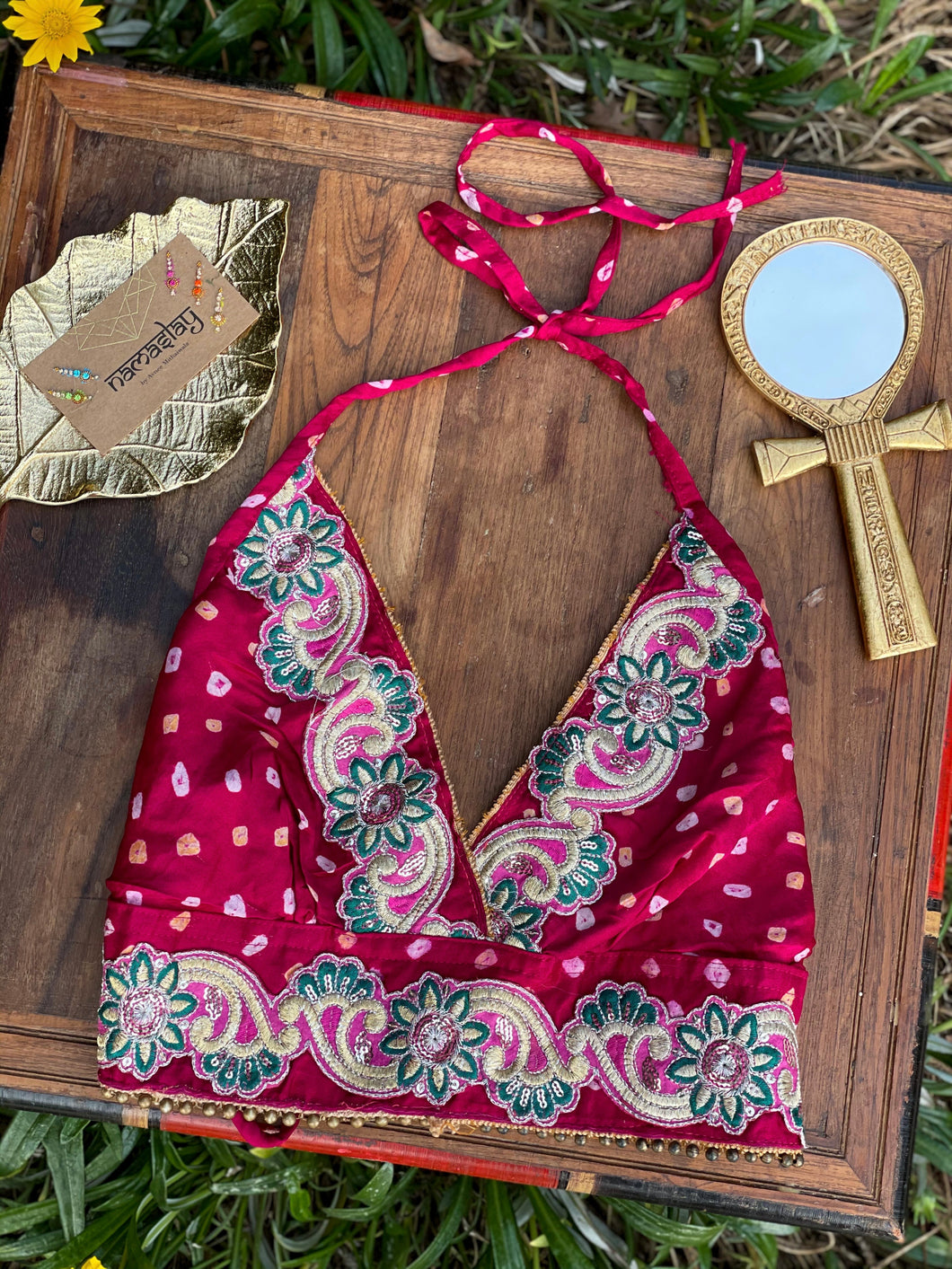 Bandhani Love Halter Top