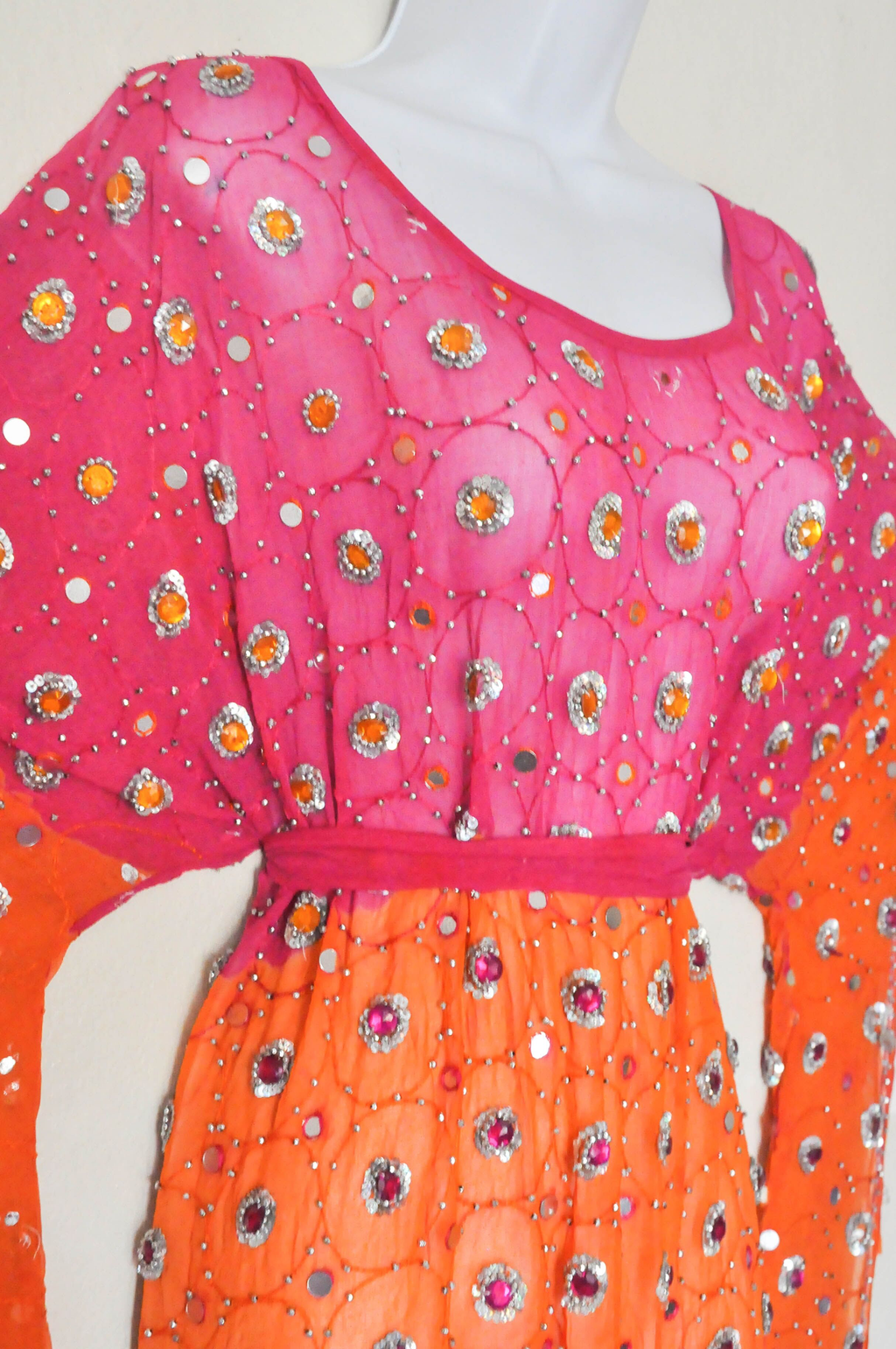 Orange Pink Orbit Butterfly Dress