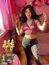 Load image into Gallery viewer, Gold Moondust Velvet Flares in Bell Bottoms
