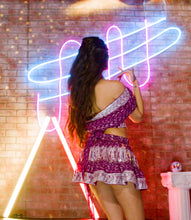 Load image into Gallery viewer, Violet Diamonds Micro Mini Skirt Set
