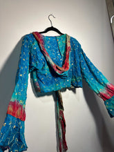 Load image into Gallery viewer, Ocean Love Hoodie Wrap Top
