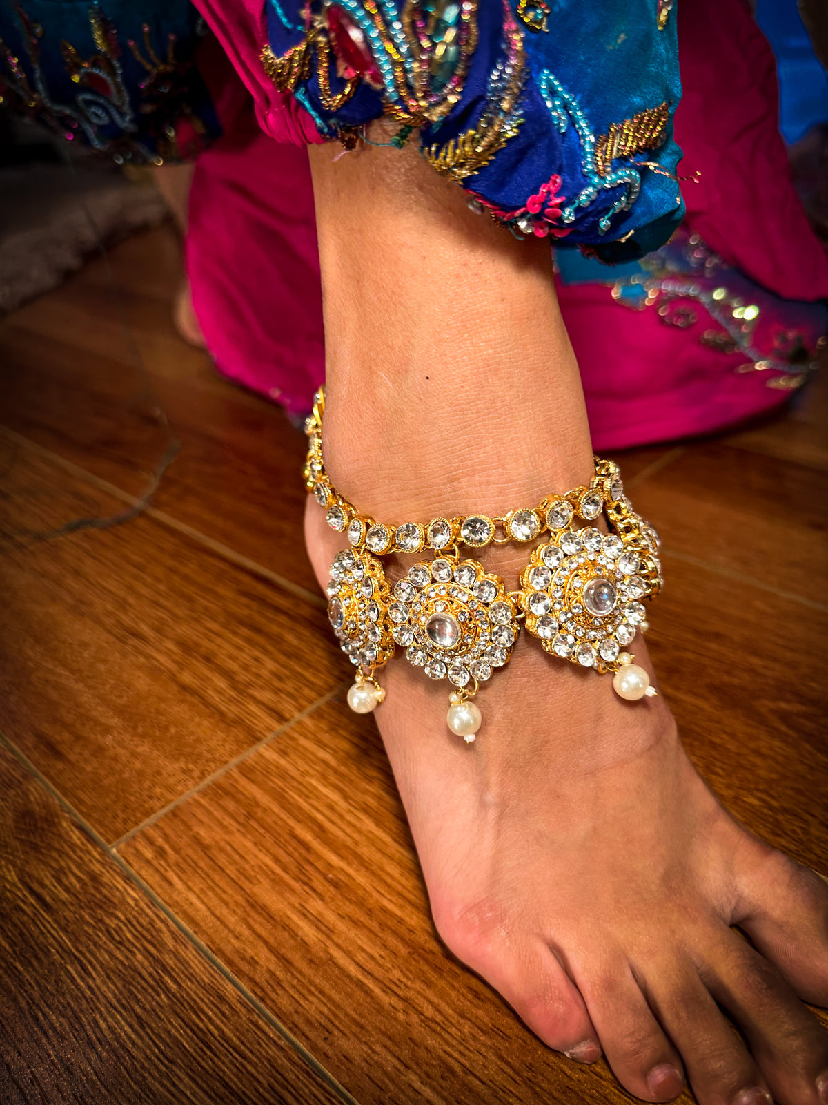 Diamond Lotus Anklet