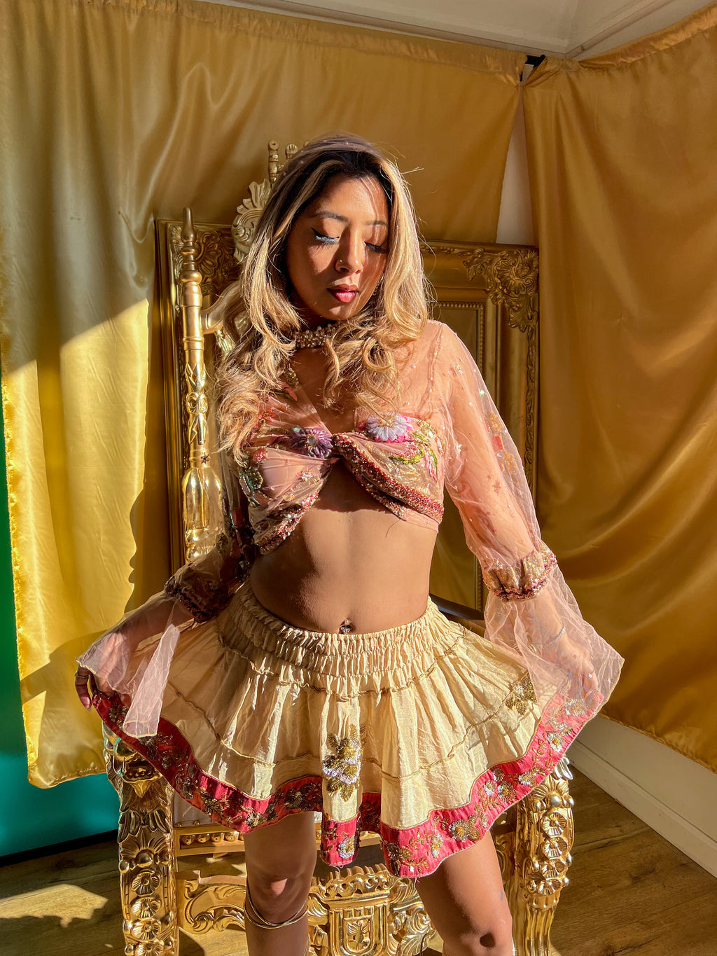 Golden Romance Mini Gehr Skirt